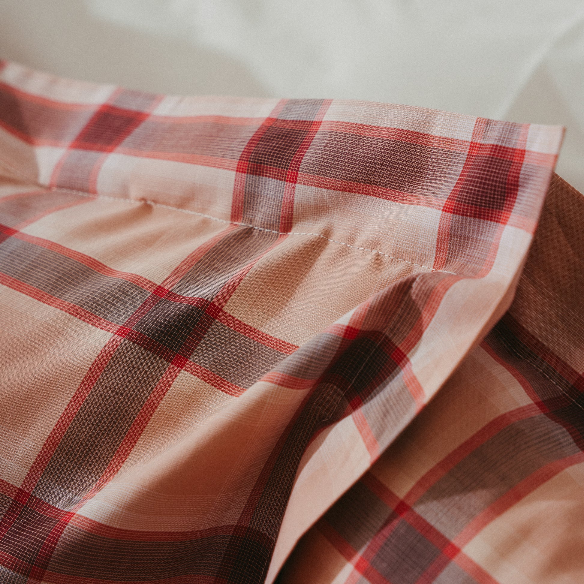 Colcha Decorativa, XADREZ VERMELHO