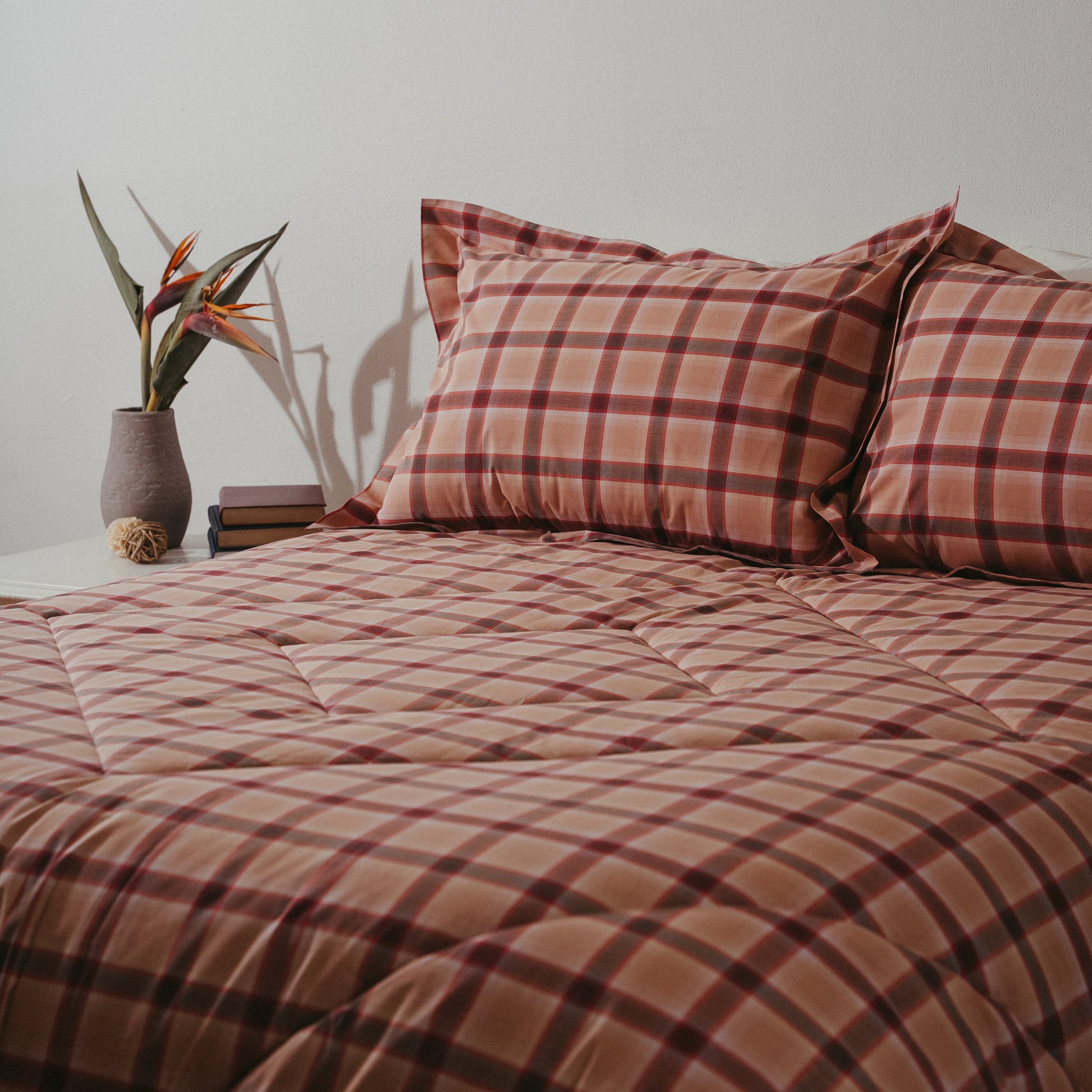 Colcha Decorativa, XADREZ VERMELHO