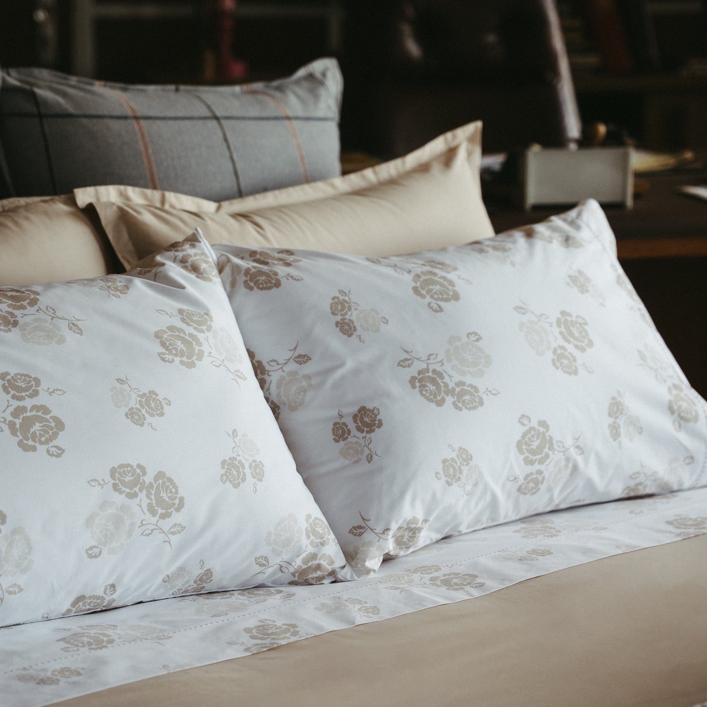 Jogo de lençóis, DEOLINDA, Bege