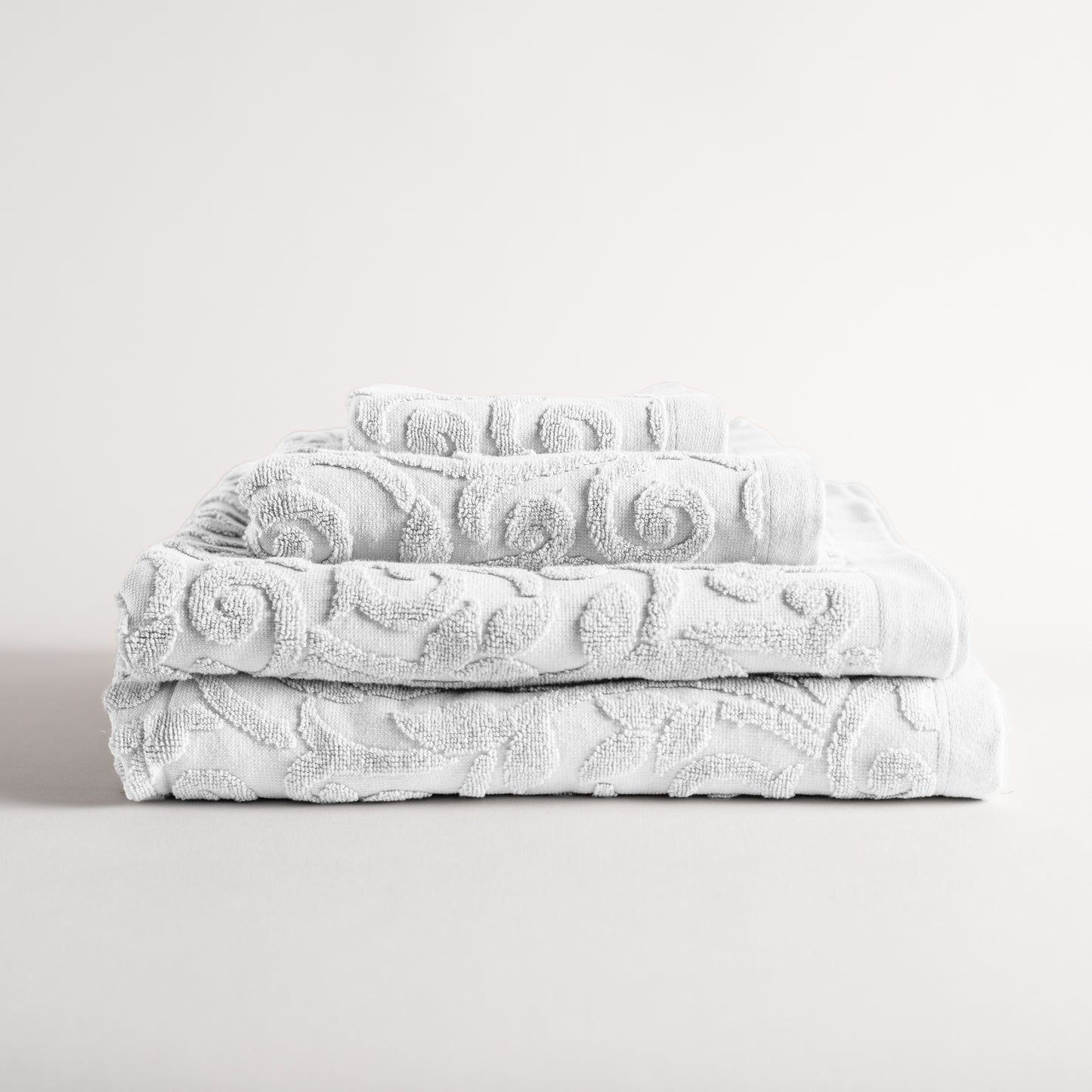 Toalha de banho, Jacquard Floral, Branco