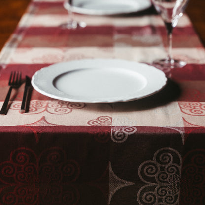 Corredor de Mesa, Damask Vermelho Natal