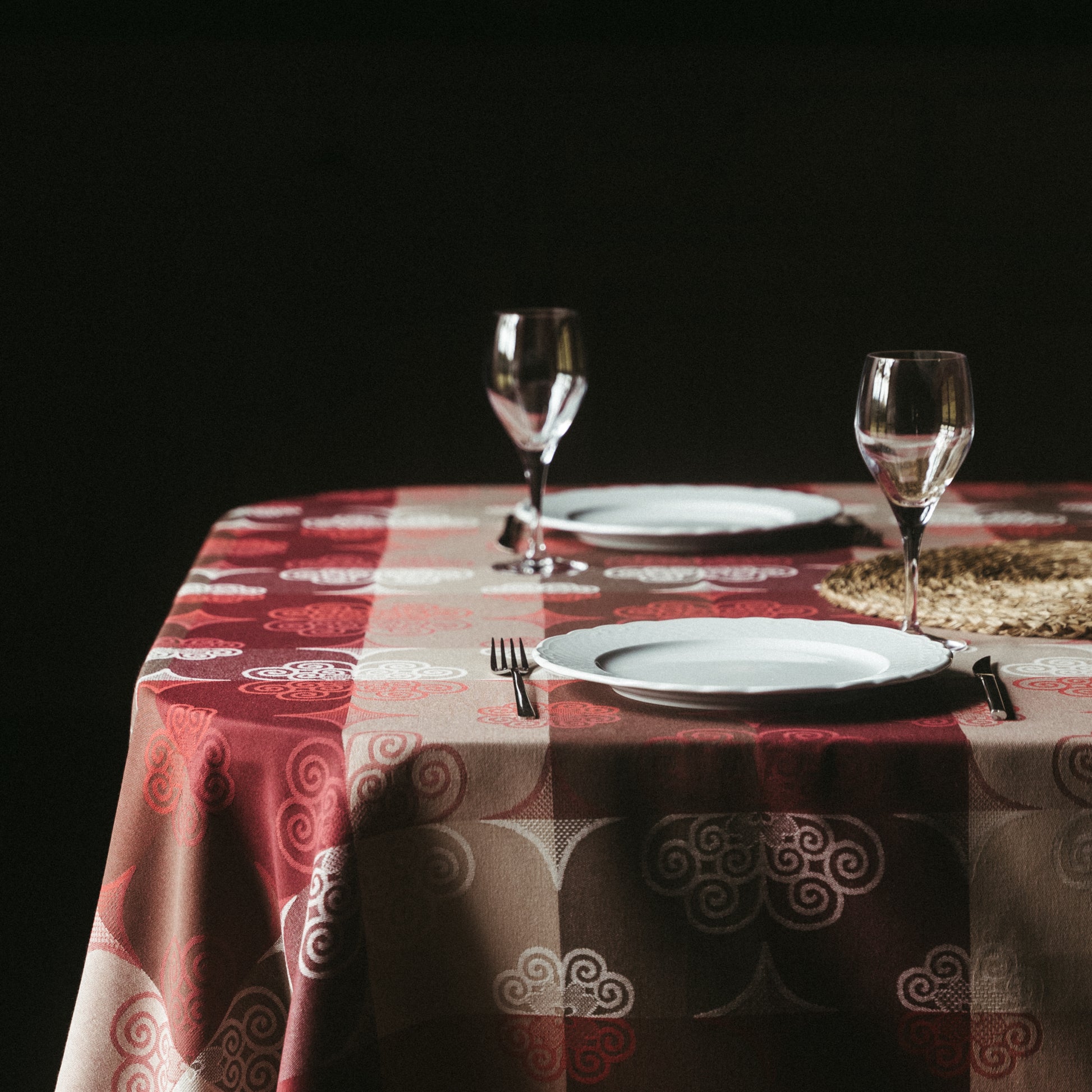 Toalha de Mesa, Damask Vermelho Natal